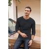 image:imageCOOFANDY Mens Henley Shirts Long Sleeve Basic Waffle Pique Pullover TShirt with PocketNavy Blue