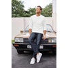 image:imageCOOFANDY Mens Henley Shirts Long Sleeve Basic Waffle Pique Pullover TShirt with PocketWhite