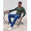image:imageCOOFANDY Mens Henley Shirts Long Sleeve Button TShirt Fashion Casual Pullover Shirts Soft Stretch Tees TopsGreen