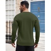 image:imageCOOFANDY Mens Henley Shirts Long Sleeve Button TShirt Lightweight Fashion Casual Pullover ShirtArmy Green