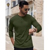 image:imageCOOFANDY Mens Henley Shirts Long Sleeve Button TShirt Lightweight Fashion Casual Pullover ShirtArmy Green