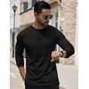 image:imageCOOFANDY Mens Henley Shirts Long Sleeve Button TShirt Lightweight Fashion Casual Pullover ShirtBlack