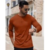image:imageCOOFANDY Mens Henley Shirts Long Sleeve Button TShirt Lightweight Fashion Casual Pullover ShirtCaramel