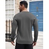 image:imageCOOFANDY Mens Henley Shirts Long Sleeve Button TShirt Lightweight Fashion Casual Pullover ShirtDark Grey