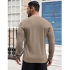 image:imageCOOFANDY Mens Henley Shirts Long Sleeve Button TShirt Lightweight Fashion Casual Pullover ShirtDark Khaki