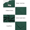 image:imageCOOFANDY Mens Henley Shirts Long Sleeve Button TShirt Lightweight Fashion Casual Pullover ShirtGreen