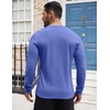 image:imageCOOFANDY Mens Henley Shirts Long Sleeve Button TShirt Lightweight Fashion Casual Pullover ShirtHeather Blue