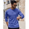 image:imageCOOFANDY Mens Henley Shirts Long Sleeve Button TShirt Lightweight Fashion Casual Pullover ShirtHeather Blue