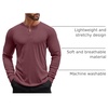 image:imageCOOFANDY Mens Henley Shirts Long Sleeve Button TShirt Lightweight Fashion Casual Pullover ShirtHeather Burgundy