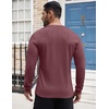 image:imageCOOFANDY Mens Henley Shirts Long Sleeve Button TShirt Lightweight Fashion Casual Pullover ShirtHeather Burgundy