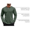 image:imageCOOFANDY Mens Henley Shirts Long Sleeve Button TShirt Lightweight Fashion Casual Pullover ShirtHeather Green