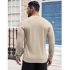 image:imageCOOFANDY Mens Henley Shirts Long Sleeve Button TShirt Lightweight Fashion Casual Pullover ShirtHeather Khaki