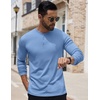 image:imageCOOFANDY Mens Henley Shirts Long Sleeve Button TShirt Lightweight Fashion Casual Pullover ShirtLight Blue