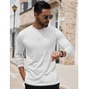image:imageCOOFANDY Mens Henley Shirts Long Sleeve Button TShirt Lightweight Fashion Casual Pullover ShirtWhite