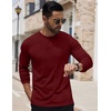 image:imageCOOFANDY Mens Henley Shirts Long Sleeve Button TShirt Lightweight Fashion Casual Pullover ShirtWine Red