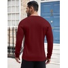 image:imageCOOFANDY Mens Henley Shirts Long Sleeve Button TShirt Lightweight Fashion Casual Pullover ShirtWine Red