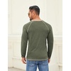 image:imageCOOFANDY Mens Henley Shirts Long Sleeve Casual Button V Neck TShirt Lightweight Fashion Pullover ShirtsHeather Army Green