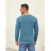 image:imageCOOFANDY Mens Henley Shirts Long Sleeve Casual Button V Neck TShirt Lightweight Fashion Pullover ShirtsHeather Blue