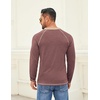 image:imageCOOFANDY Mens Henley Shirts Long Sleeve Casual Button V Neck TShirt Lightweight Fashion Pullover ShirtsHeather Burgundy