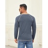 image:imageCOOFANDY Mens Henley Shirts Long Sleeve Casual Button V Neck TShirt Lightweight Fashion Pullover ShirtsHeather Dark Blue