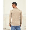 image:imageCOOFANDY Mens Henley Shirts Long Sleeve Casual Button V Neck TShirt Lightweight Fashion Pullover ShirtsHeather Khaki