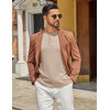 image:imageCOOFANDY Mens Henley Shirts Long Sleeve Casual Maverick Slub Henley TShirts Lightweight Basic Tee01light Khaki