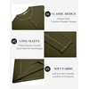 image:imageCOOFANDY Mens Henley Shirts Long Sleeve Casual Maverick Slub Henley TShirts Lightweight Basic Tee02army Green