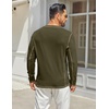 image:imageCOOFANDY Mens Henley Shirts Long Sleeve Casual Maverick Slub Henley TShirts Lightweight Basic Tee02army Green
