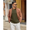 image:imageCOOFANDY Mens Henley Shirts Long Sleeve Casual Maverick Slub Henley TShirts Lightweight Basic Tee02army Green