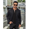 image:imageCOOFANDY Mens Henley Shirts Long Sleeve Casual Maverick Slub Henley TShirts Lightweight Basic Tee02black
