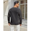 image:imageCOOFANDY Mens Henley Shirts Long Sleeve Casual Maverick Slub Henley TShirts Lightweight Basic Tee02dark Gray