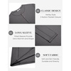 image:imageCOOFANDY Mens Henley Shirts Long Sleeve Casual Maverick Slub Henley TShirts Lightweight Basic TeeDark Gray