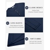 image:imageCOOFANDY Mens Henley Shirts Long Sleeve Casual Maverick Slub Henley TShirts Lightweight Basic TeeNavy Blue