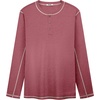 image:imageCOOFANDY Mens Henley Shirts Long Sleeve Casual Maverick Slub Henley TShirts Lightweight Basic TeeWine Red