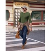 image:imageCOOFANDY Mens Henley Shirts Long Sleeve Casual Pullover Shirt Fashion Button TShirtArmy Green
