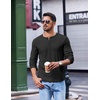 image:imageCOOFANDY Mens Henley Shirts Long Sleeve Casual Pullover Shirt Fashion Button TShirtBlack