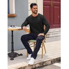 image:imageCOOFANDY Mens Henley Shirts Long Sleeve Casual Pullover Shirt Fashion Button TShirtBlack