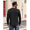 image:imageCOOFANDY Mens Henley Shirts Long Sleeve Casual Pullover Shirt Fashion Button TShirtBlack