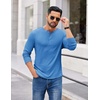image:imageCOOFANDY Mens Henley Shirts Long Sleeve Casual Pullover Shirt Fashion Button TShirtBlue