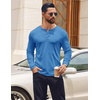 image:imageCOOFANDY Mens Henley Shirts Long Sleeve Casual Pullover Shirt Fashion Button TShirtBlue