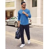 image:imageCOOFANDY Mens Henley Shirts Long Sleeve Casual Pullover Shirt Fashion Button TShirtBlue