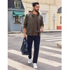 image:imageCOOFANDY Mens Henley Shirts Long Sleeve Casual Pullover Shirt Fashion Button TShirtBrown
