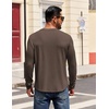 image:imageCOOFANDY Mens Henley Shirts Long Sleeve Casual Pullover Shirt Fashion Button TShirtBrown