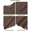 image:imageCOOFANDY Mens Henley Shirts Long Sleeve Casual Pullover Shirt Fashion Button TShirtBrown