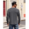 image:imageCOOFANDY Mens Henley Shirts Long Sleeve Casual Pullover Shirt Fashion Button TShirtDark Grey