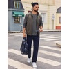 image:imageCOOFANDY Mens Henley Shirts Long Sleeve Casual Pullover Shirt Fashion Button TShirtDark Grey