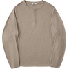 image:imageCOOFANDY Mens Henley Shirts Long Sleeve Casual Pullover Shirt Fashion Button TShirtDark Khaki