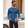 image:imageCOOFANDY Mens Henley Shirts Long Sleeve Casual Pullover Shirt Fashion Button TShirtDenim