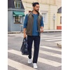 image:imageCOOFANDY Mens Henley Shirts Long Sleeve Casual Pullover Shirt Fashion Button TShirtDenim