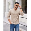 image:imageCOOFANDY Mens Henley Shirts Long Sleeve Casual Pullover Shirt Fashion Button TShirtKhaki